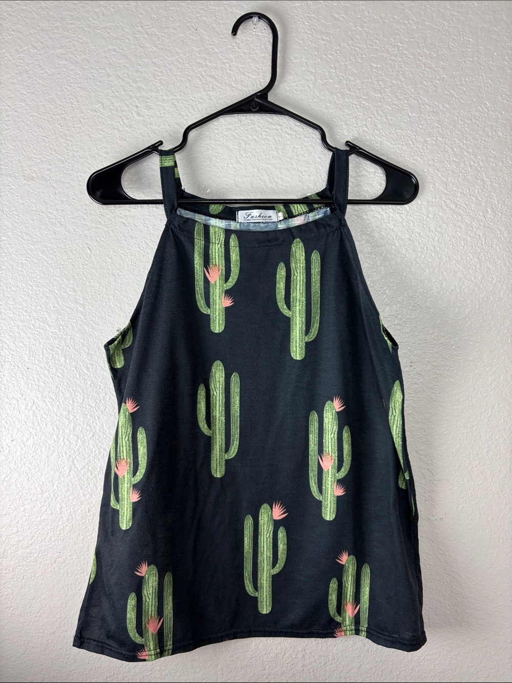 Fashion Classic Fashion Collection Black cactus print Tank L